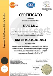 Certificato 45001