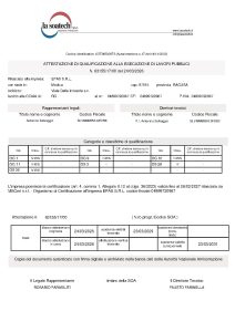 Certificato SOA